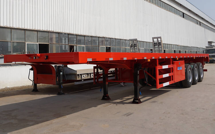 3 axle 40ft container logistics flatbed trailer