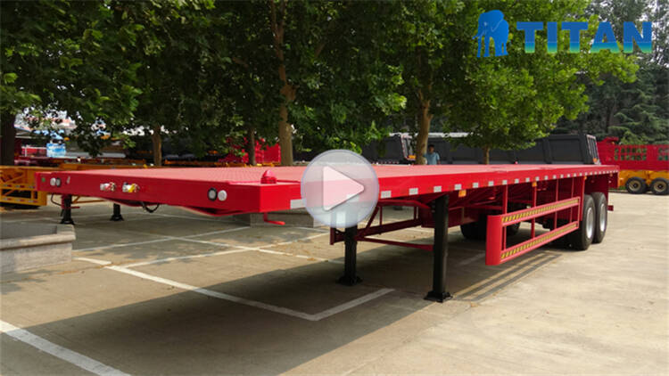 2 axles 40ft shipping container flatbed