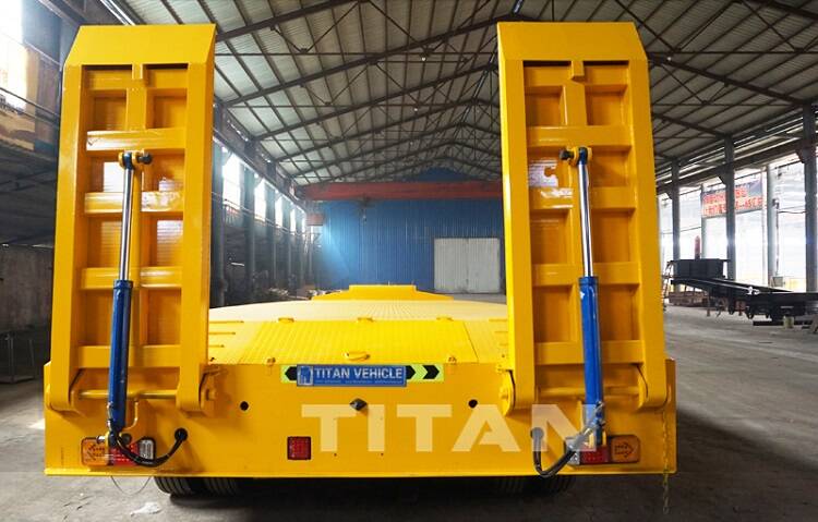 4 axles lowbed trailer can load 100 tons cargo