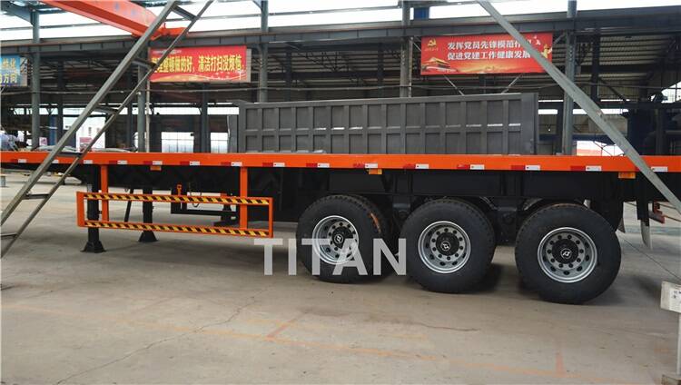 3 axles 60tons flatbed semi trailer for sale