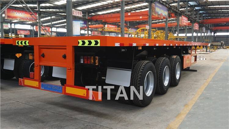The 40 ft flatbed trailer adopt LED lights