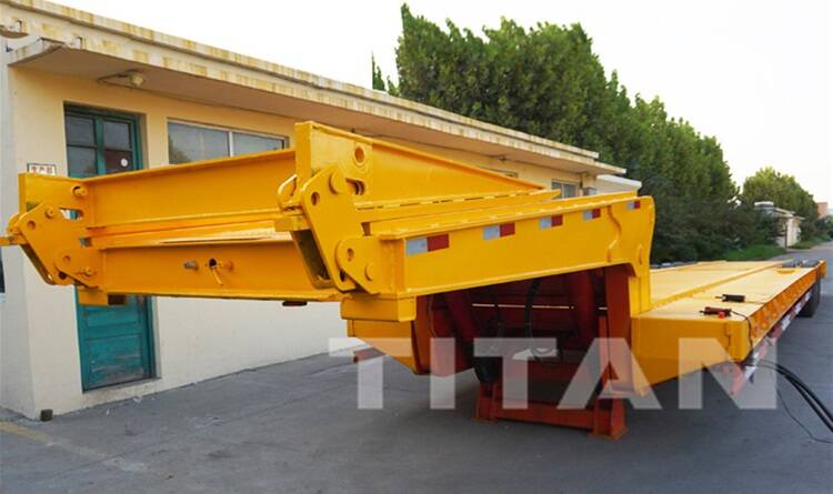 3 axles 100tons lowboy trailer for sale