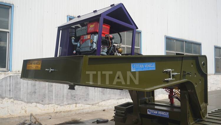TITAN gooseneck part of 4 axle lowboy trailer is removable