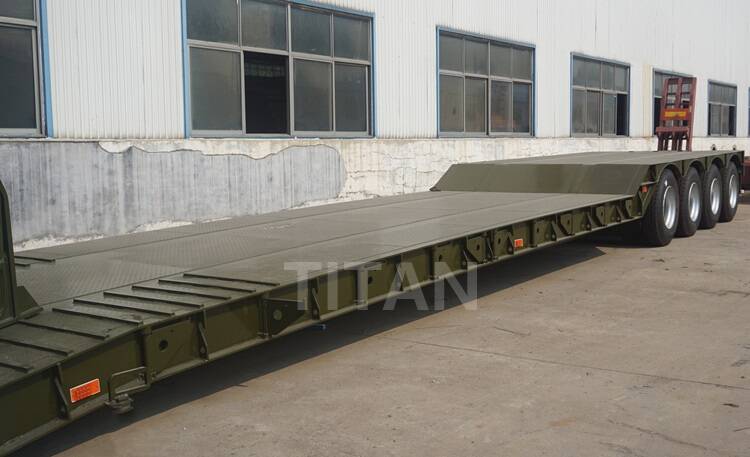 TITAN lowboy trailer has a lower working platform