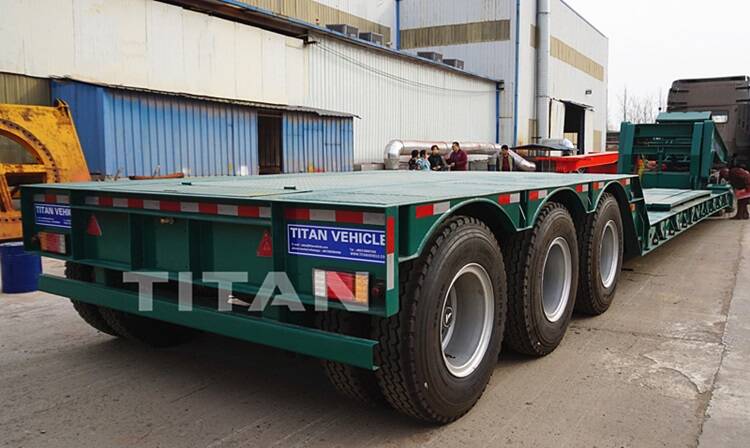 3 axles lowboy trailer for Zambia
