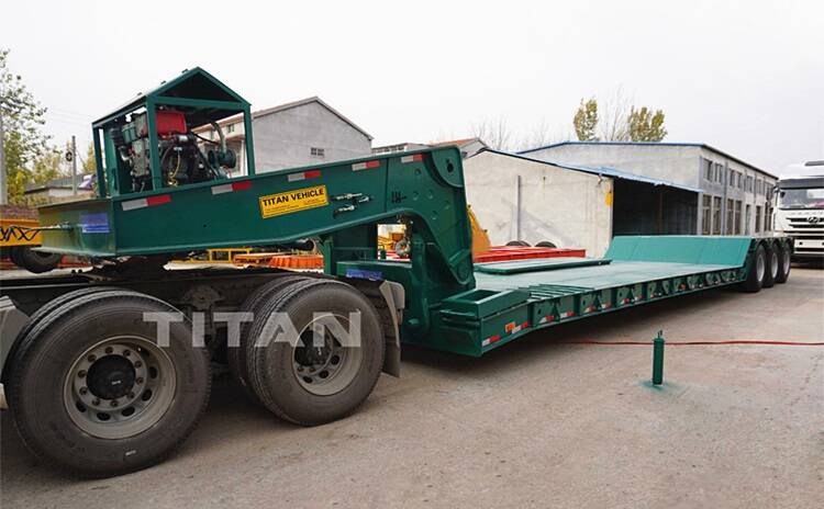 80tons heavy equipment lowboy trailer for sale