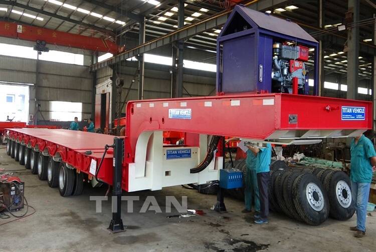 9 Axle Extendable Lowbed Trailer