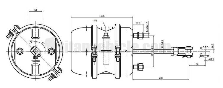 Truck Trailer Brake Air Chamber