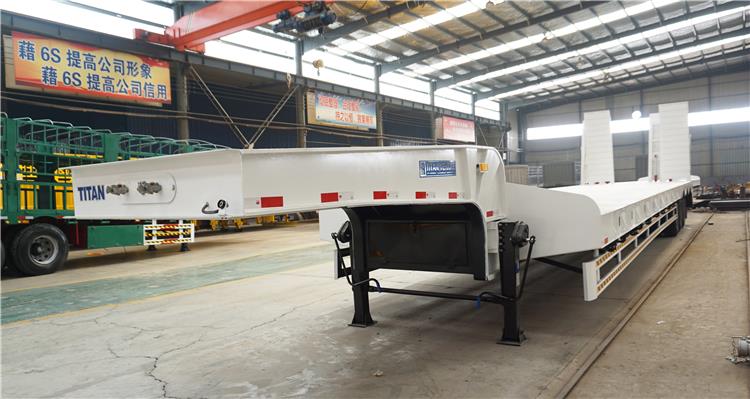 80 Tons Drop Deck Trailer | Lowbed Semi Trailer for Sale
