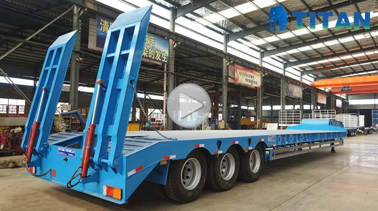 60 Ton Lowbed Trailer with Spring Ramp