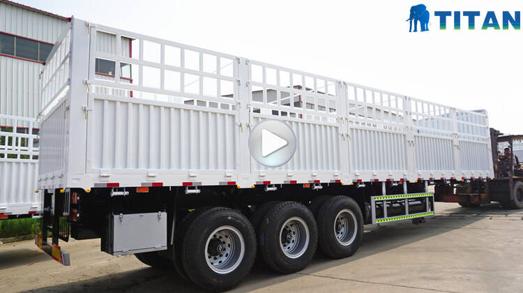 3 Axle 60 Ton Bulk Cargo Fence Semi Trailer Videos