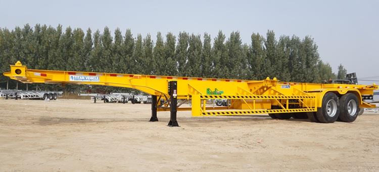 2 Axle 40 Feet Container Skeleton Trailer for Sale