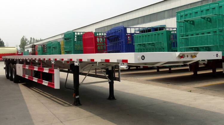 3 Axle 40 foot Container Flatbed Tractor Trailer for Sale
