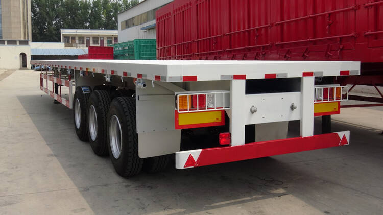 3 Axle 40 foot Container Flatbed Tractor Trailer for Sale