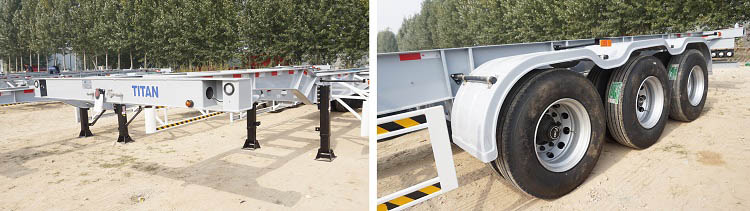 Container Chassis for Sale  Tri Axle Chassis Trailer for Nigeria
