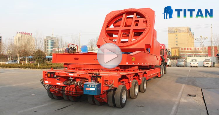 Wind Turbine Blade Transport - Modular Trailer with Rotor Blade Adapter