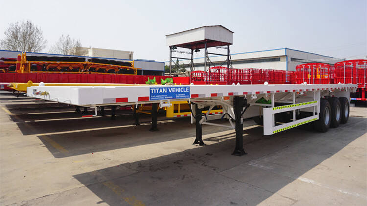 Tripple Axle Flat Bed 40 Foot Flatbed Trailer for Sale