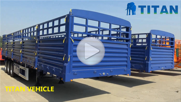 60 ton animal transport fence semi trailer for sale - TITAN Vehicle