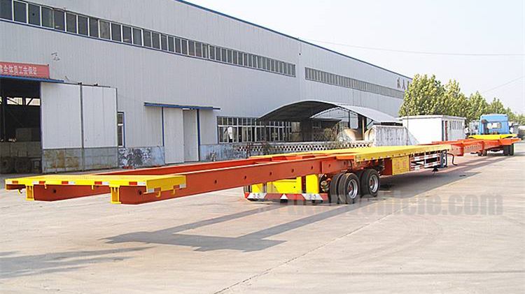 2 Line 4 Axle Extendable Flatbed Trailer