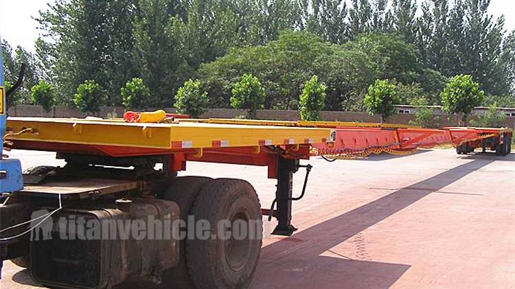 2 Line 4 Axle Extendable Flatbed Trailer