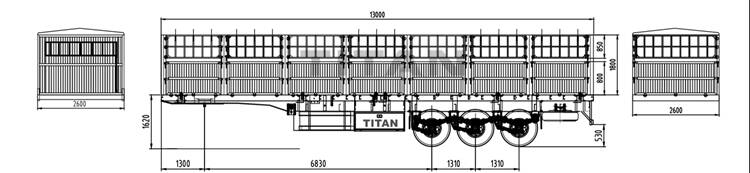 China Fence Semi-trailer for Sale in Ghana - TITAN Vehicle
