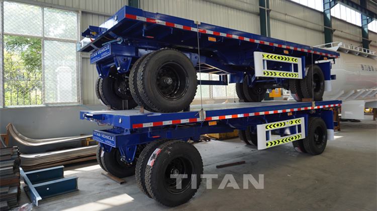 flatbed drawbar trailer