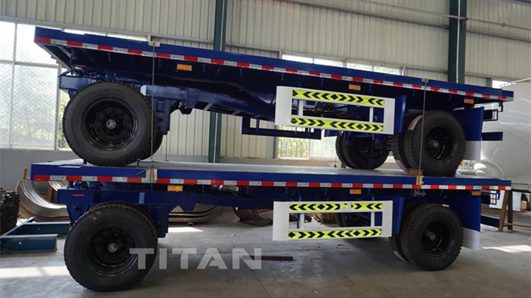 flatbed drawbar trailer