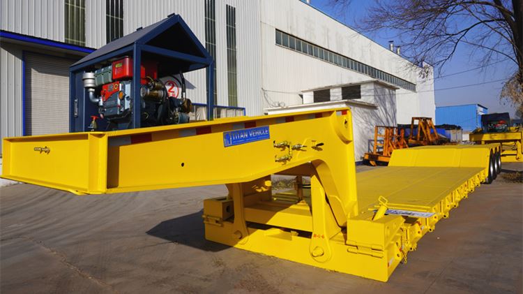 lowboy semi trailer
