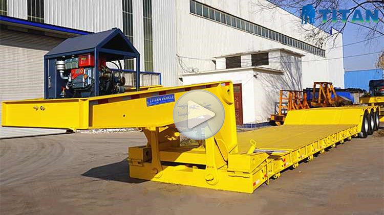 lowboy semi trailer video