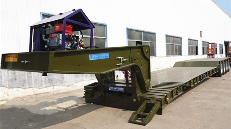 TITAN gooseneck part of 4 axle lowboy trailer is removable
