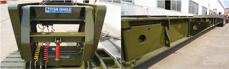 TITAN lowboy trailer has a lower working platform