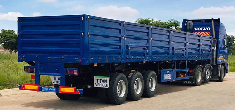 Side Wall Grain Transport Trailer with Small Door - TITAN Vehicle