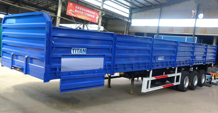 Side Wall Grain Transport Trailer with Small Door - TITAN Vehicle
