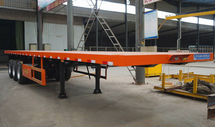 3 Axle Flatbed Tractor Trailer for Sale in Ghana - TITAN Vehicle
