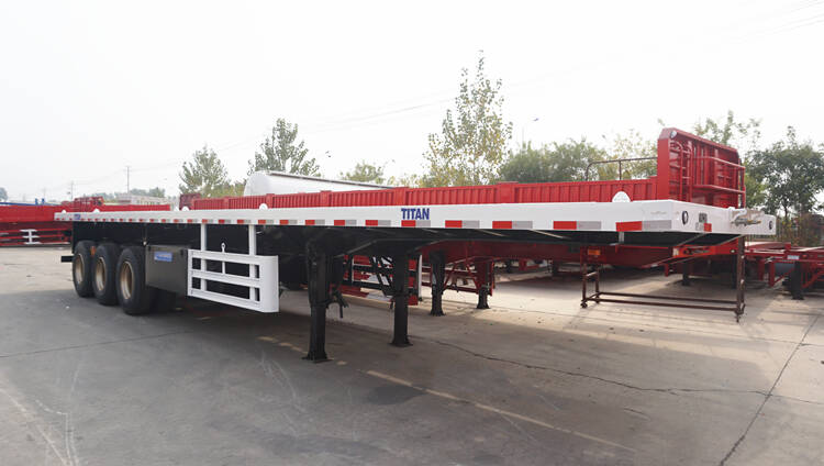 Tri Axle Flatbed Semi Trailer for Sale in Senegal - TITAN Vehicle