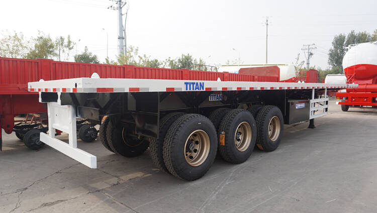 Tri Axle Flatbed Semi Trailer for Sale in Senegal - TITAN Vehicle