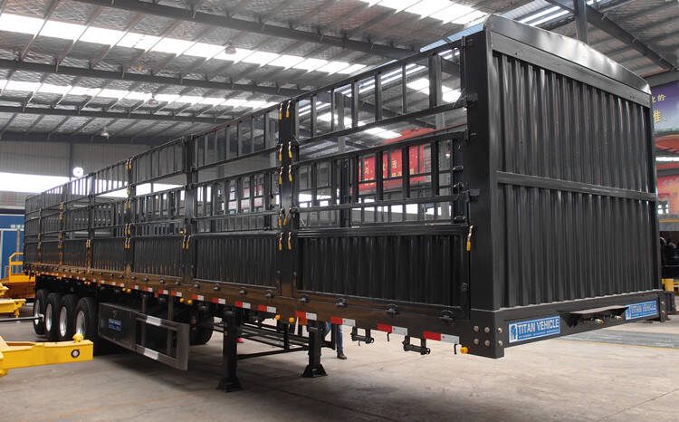 80T Cattle Transport Trailers with Side Wall for Sale in Namibia