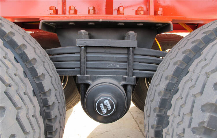2 axle flatbed semi trailer with bogie suspension
