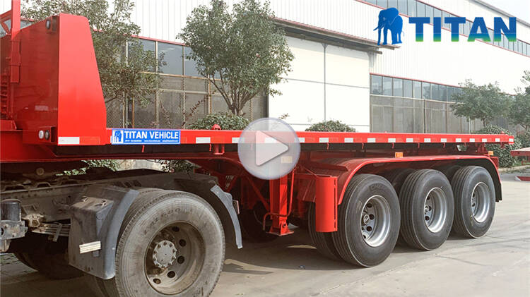 Flatbed container tipper trailer