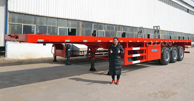 China Flatbed Trailer for Sale - Tri Axle Trailer by TITAN Vehicle