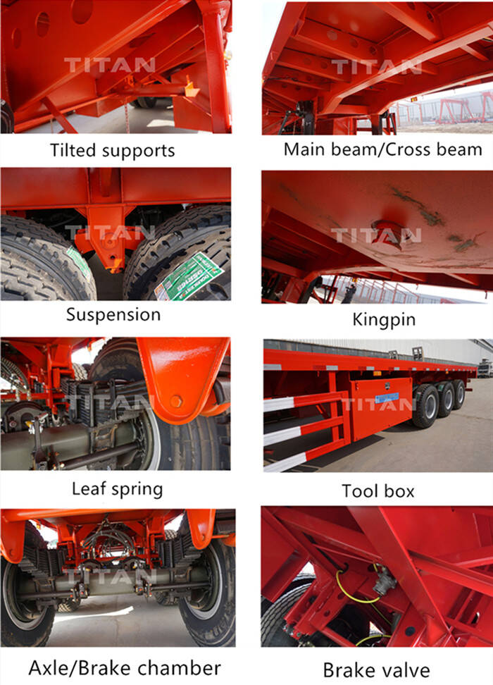 China Flatbed Trailer for Sale - Tri Axle Trailer by TITAN Vehicle