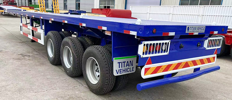 Tri Axle 40 Foot Flatbed Semi Trailer for Sale Manufacturers