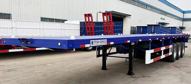 Tri Axle 40 Foot Flatbed Semi Trailer for Sale Manufacturers
