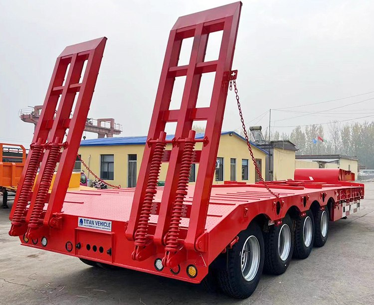 4 Axle Low Loader Truck for Sale | Semi Low Loader Trailer for Sale in Tanzania