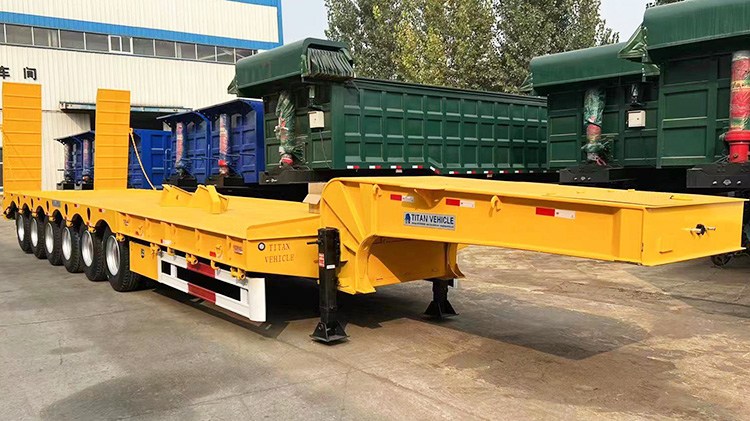 6 Axle Hydraulic Low Bed Trailer Price | 40Ft Low Bed Trailer with Ramp for Sale in Nigeria