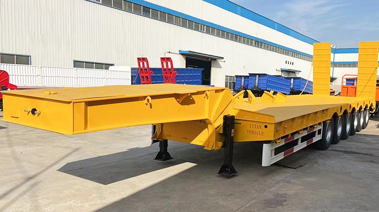 6 Axle Hydraulic Low Bed Trailer Price | 40Ft Low Bed Trailer with Ramp for Sale in Nigeria