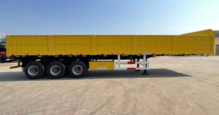 Chine Remorque à parois latérales amovibles de 60 tonnes à vendre au Congo | Semi-remorque à paroi latérale