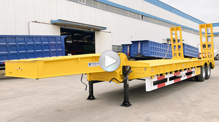Camion surbaissé de 40 tonnes à 2 essieux | Remorque surbaissée à vendre à Guam Agana