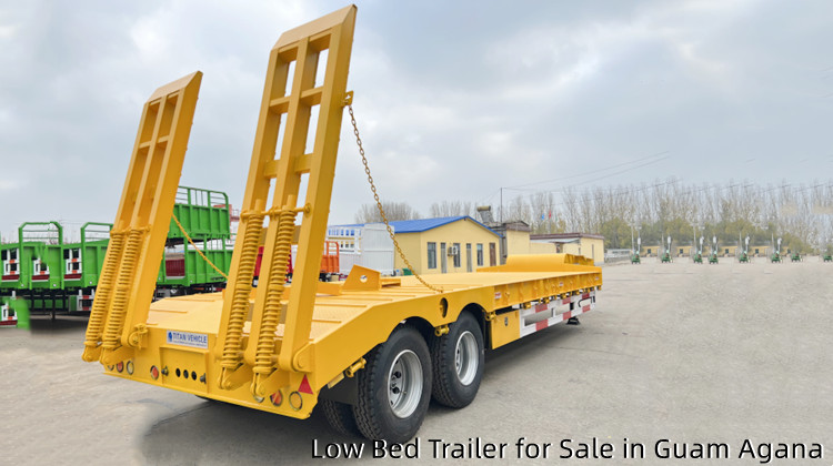 Camion surbaissé à 2 essieux de 40 tonnes | Remorque surbaissée à vendre à Guam Agana
