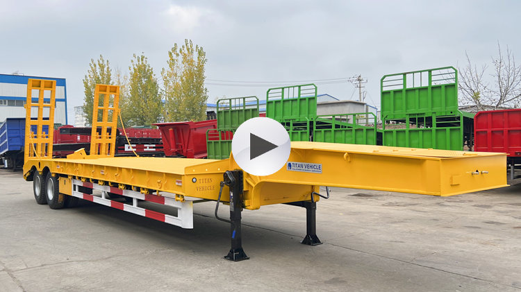 Camion semi-remorque surbaissé à 2 essieux de 40 tonnes